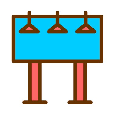 Reklam panosu. Web simgesi basit illüstrasyon