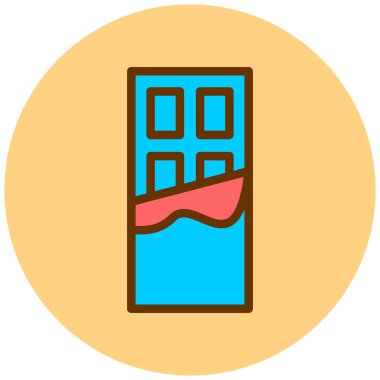 Yiyecek ve içecek çizgisi simgesinin vektör çizimi