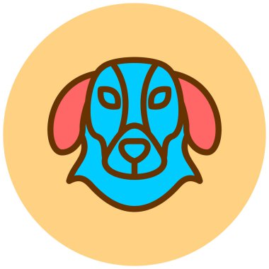 Köpek. Web simgesi basit tasarım