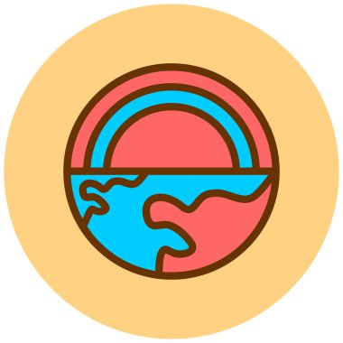 Tek bir simgenin vektör illüstrasyonu