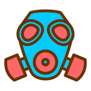 gaz maskesi ikon vektör illüstrasyonu