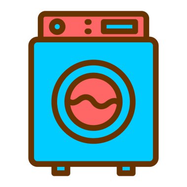 Çamaşır. Web simgesi basit illüstrasyon