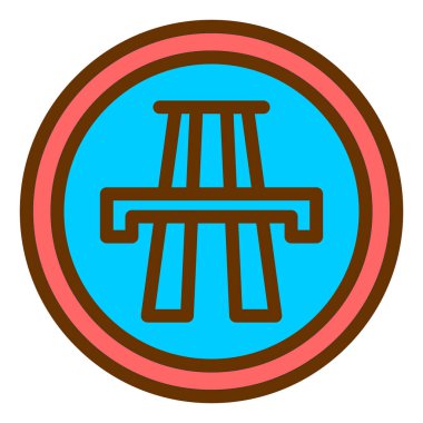 Yol işareti simgesinin vektör illüstrasyonu