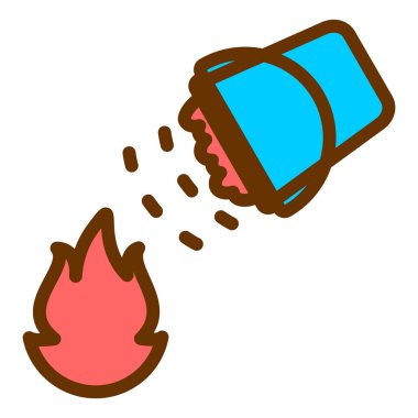 Yangın. Web simgesi basit illüstrasyon