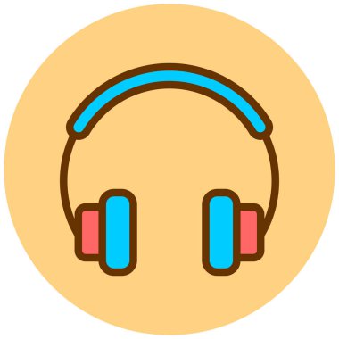 Kulaklık. Web simgesi basit illüstrasyon