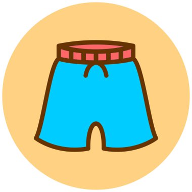 Şort. Web simgesi basit illüstrasyon