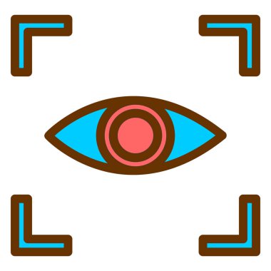 Göz. Web simgesi basit illüstrasyon