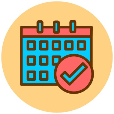 Takvim. Web simgesi basit illüstrasyon