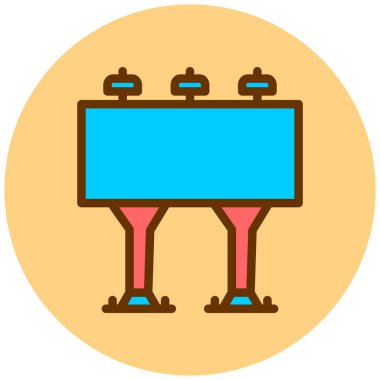 Tahta. Web simgesi basit illüstrasyon