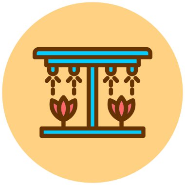 Şömine. Web simgesi basit illüstrasyon