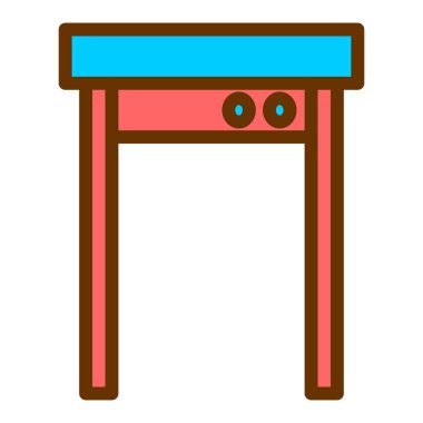 Mutfak sandalyesi ikon vektörü. İzole ofis mobilyası işareti.