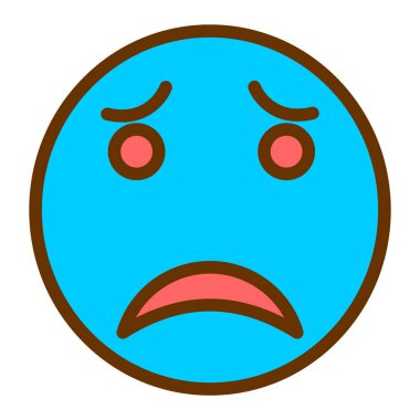 Üzgün surat. Web simgesi