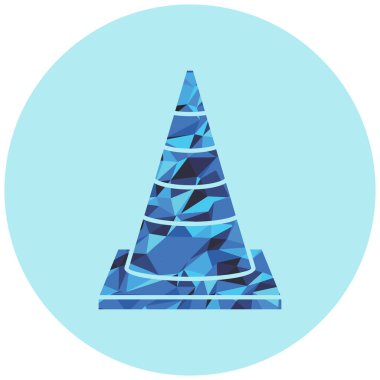 Piramit. Web simgesi basit illüstrasyon