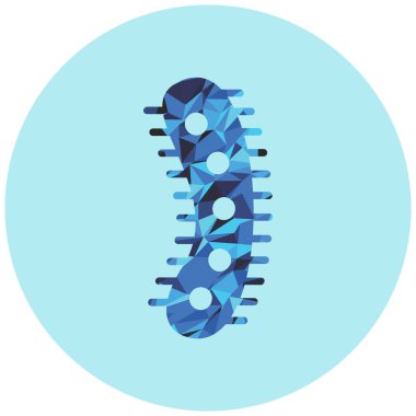 mikrop simgesi, vektör illüstrasyonu basit tasarım