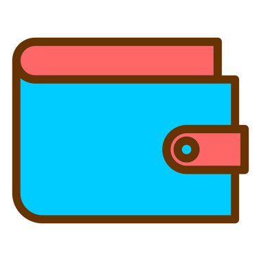 Cüzdan. Web simgesi basit illüstrasyon