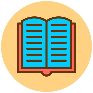 Kitap. Web simgesi basit illüstrasyon