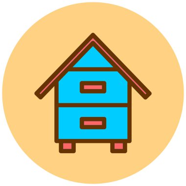 Bir ahır simgesinin vektör çizimi