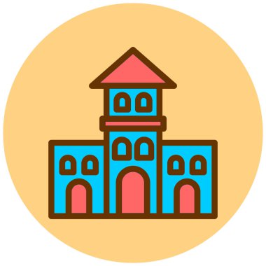 Bina. Web simgesi vektör illüstrasyonu