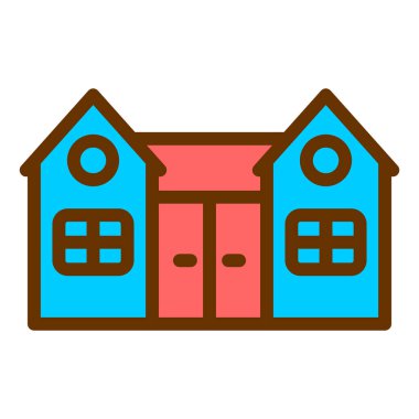 Ev. Web simgesi basit illüstrasyon