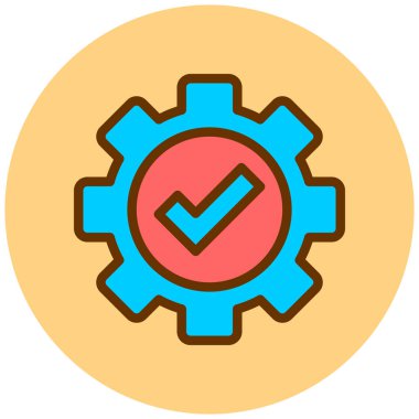 Seo ve teknoloji simgesinin vektör illüstrasyonu