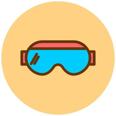 Gözlükler. Web simgesi basit illüstrasyon