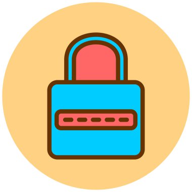 Kilit. Web simgesi basit illüstrasyon