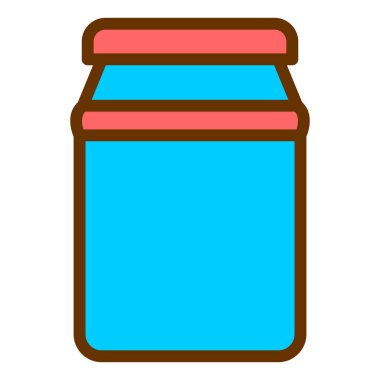 Reçel kavanozu. Web için bal şişesi vektör simgelerinin özet çizimi