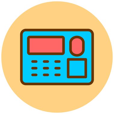 hesap makinesi düz vektör simgesi