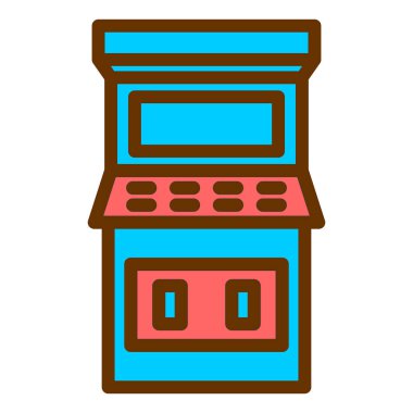 ATM 'de. Web simgesi vektör illüstrasyonu