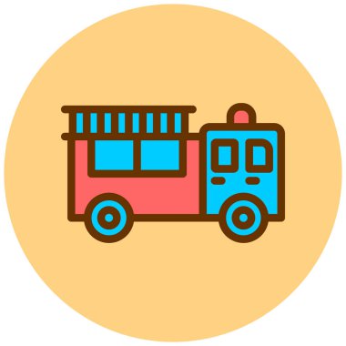 Otobüs Düz Vektör Simgesi