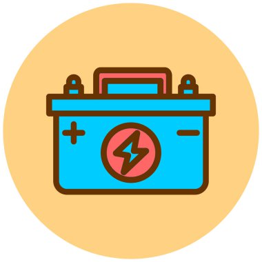 Pil. Web simgesi basit illüstrasyon