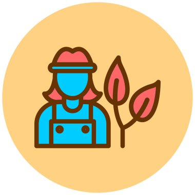 Bahçıvan. Web simgesi basit illüstrasyon