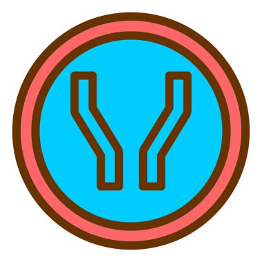 Yol işareti simgesinin vektör illüstrasyonu