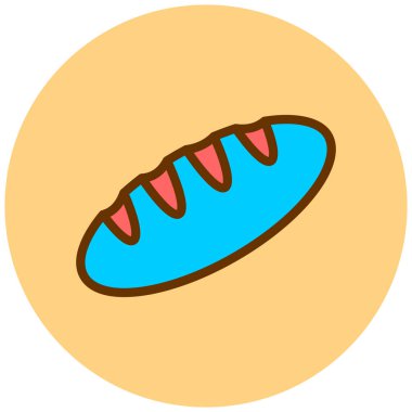 Ekmek. Web simgesi basit illüstrasyon