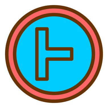 Yol işareti simgesinin vektör illüstrasyonu