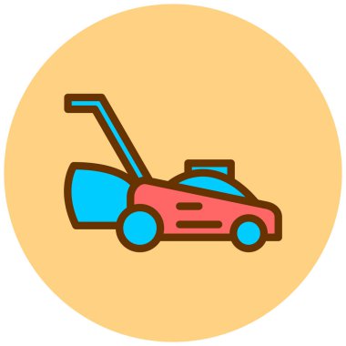 Çim biçme makinesi. Web simgesi