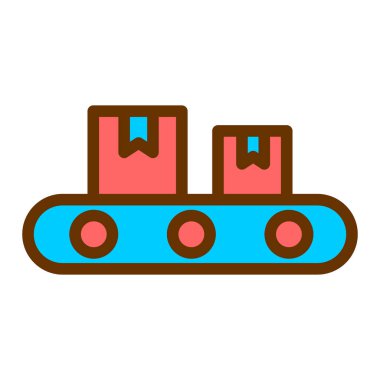 oyuncak kamyon ikonu. vektör illüstrasyonu