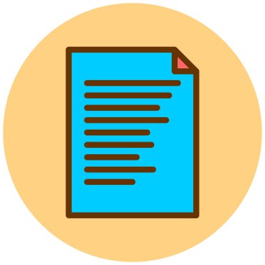 Belge. Web simgesi basit illüstrasyon