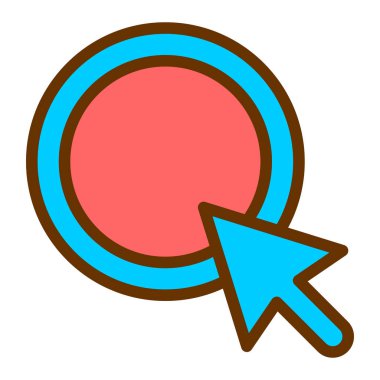 İmleç. Web simgesi basit illüstrasyon