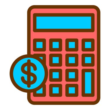 hesap makinesi simgesi vektör illüstrasyonu