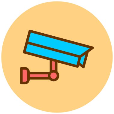 Güvenlik kamerası. Basit resimleme