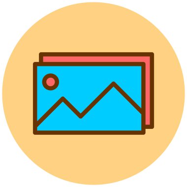 fotoğraf düz vektör simgesi