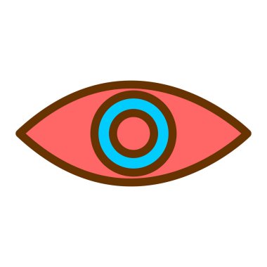 göz vektörü simgesi düz simge