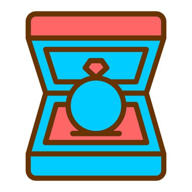 Bir halka simgesinin vektör illüstrasyonu