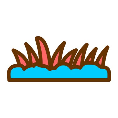 Bir çim simgesinin vektör illüstrasyonu