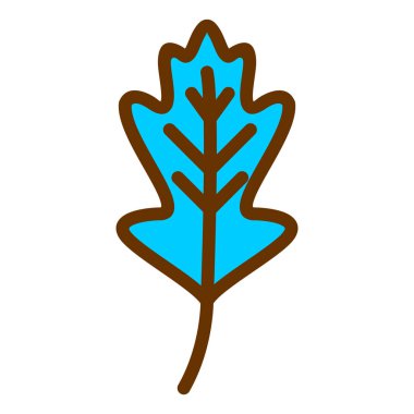 sonbahar yaprak ikonu vektör illüstrasyonu