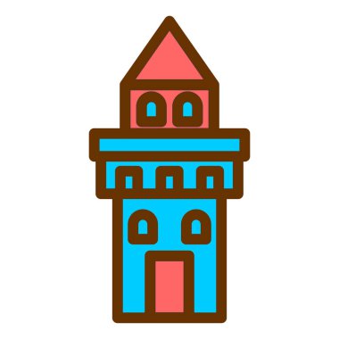 Şato. Web simgesi basit illüstrasyon