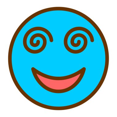 gülen yüz simgesi ikon vektör illüstrasyon tasarımı