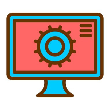 Bilgisayar ekranı. Web simgesi