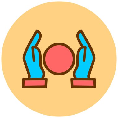 Elini ver. Web simgesi basit illüstrasyon